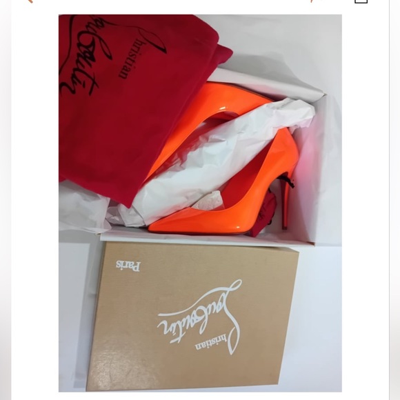 NEW IN BOX NEON ORANGE LOUBOUTINS 🧡🧡 - Picture 5 of 10